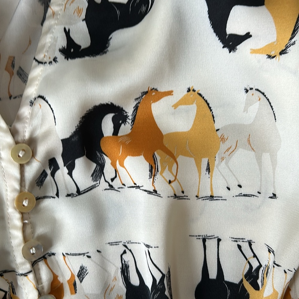 Entro Women's Mini Dress with Horse Print - Picture 7 of 10